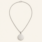 Personalisierte Kette mit rundem Anhänger – 925 Sterling Silber