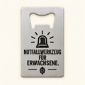 Flaschenöffner „Notfallwerkzeug für Erwachsene“ – optional mit Widmung