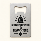 Flaschenöffner „Notfallwerkzeug für Erwachsene“ – optional mit Widmung