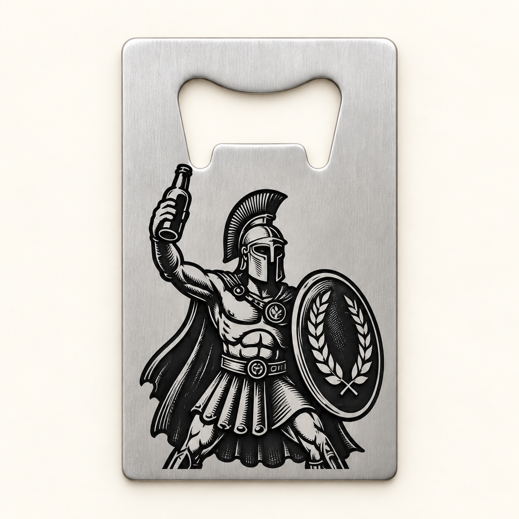 Flaschenöffner „Bier-Spartaner“ – optional mit persönlicher Widmung