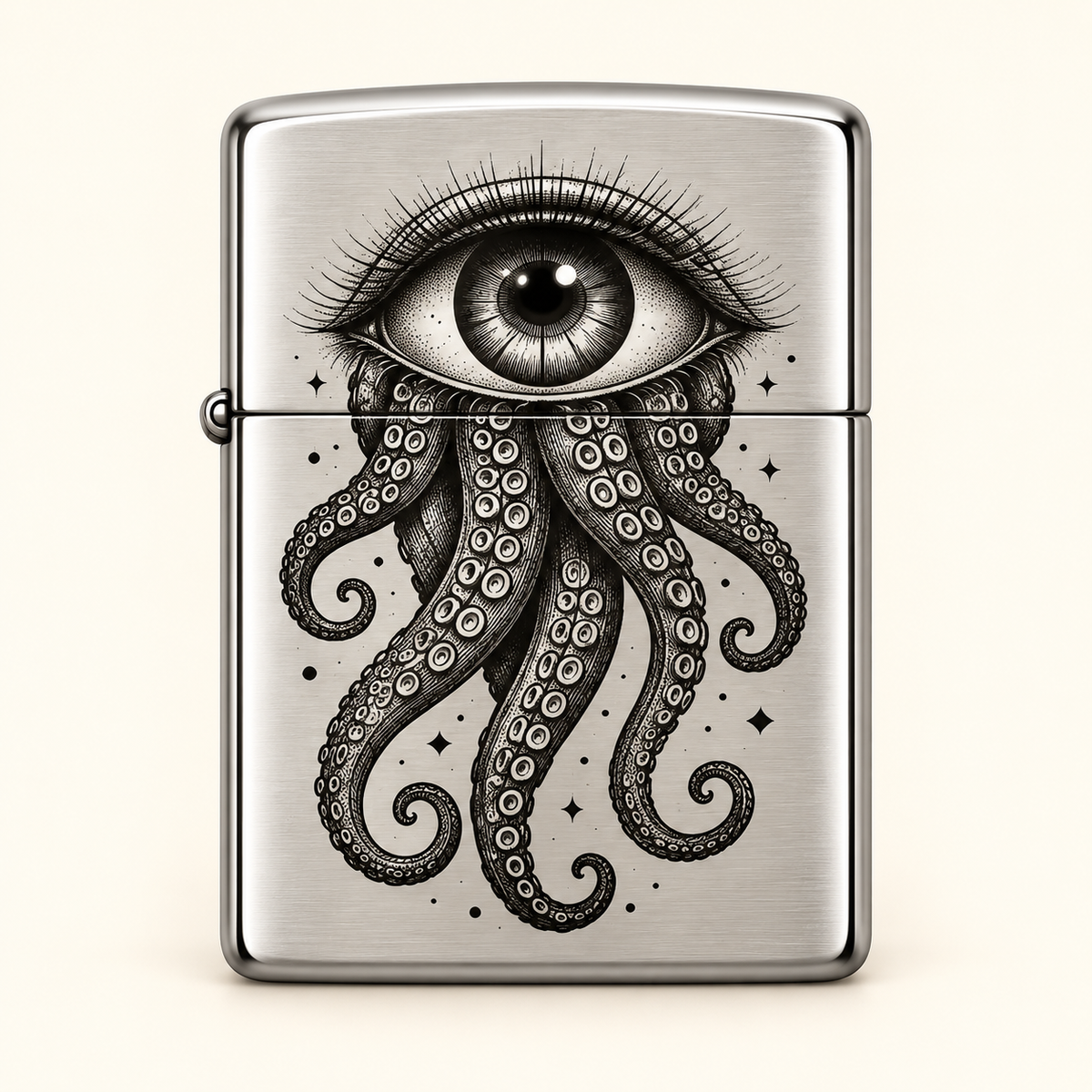 Feuerzeug „Oktopus-Auge“ – optional mit persönlicher Widmung