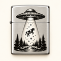 Feuerzeug „UFO-Entführung“ – optional mit persönlicher Widmung