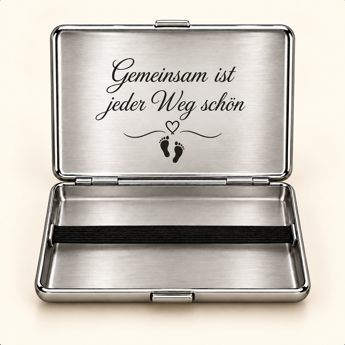 Personalisiertes Zigarettenetui „Gemeinsam“ mit Wunschname