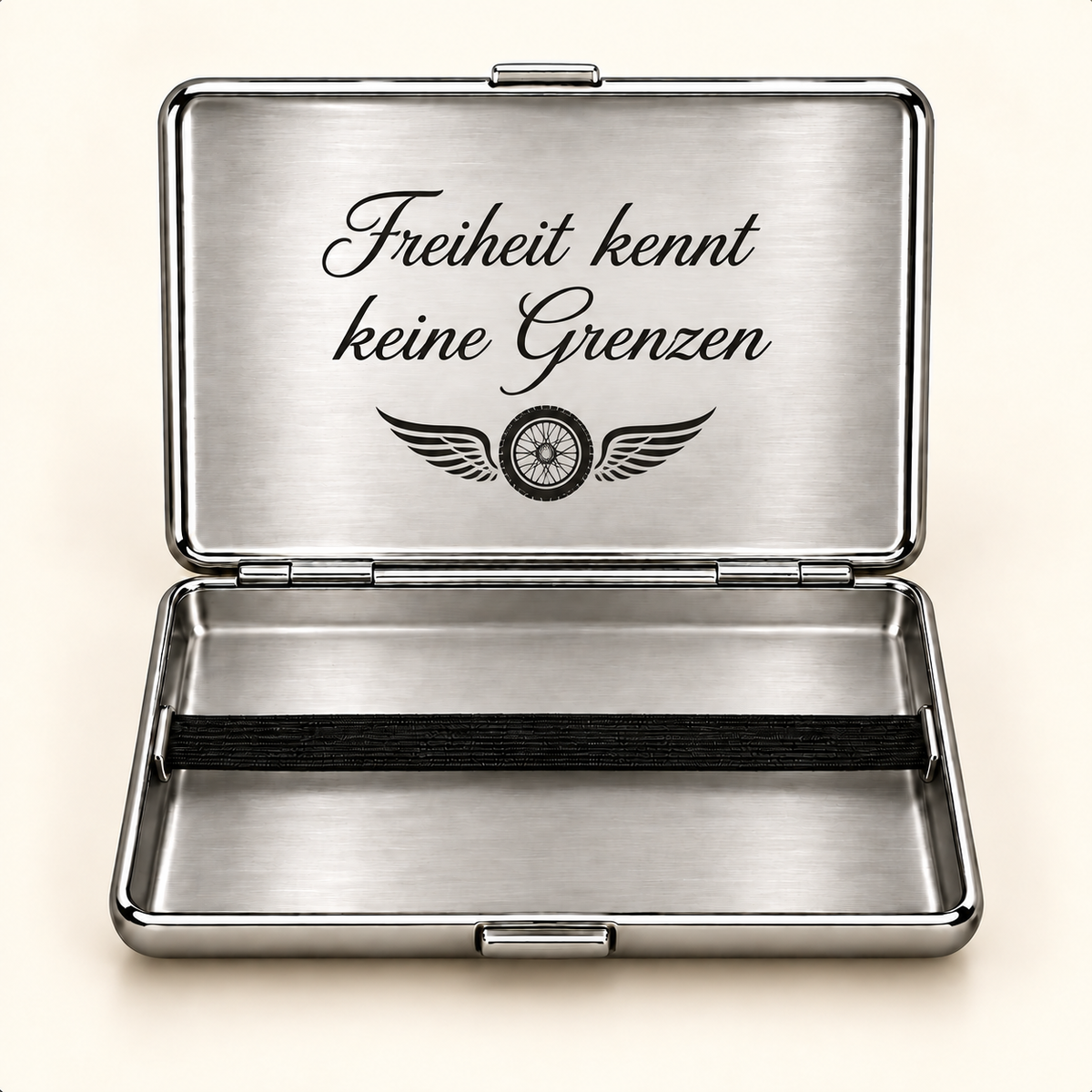 Personalisiertes Zigarettenetui „Motorrad“ mit Wunschname