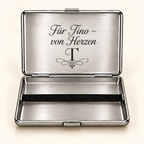Personalisiertes Zigarettenetui mit Initiale und Wunschname – Monogramm