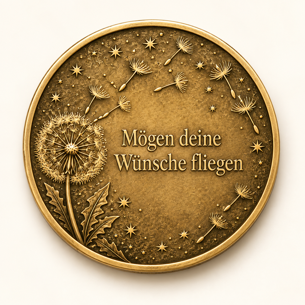 Wunschträume – Erinnerungsmünze aus Messing