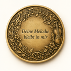 Melodie des Lebens – Erinnerungsmünze aus Messing