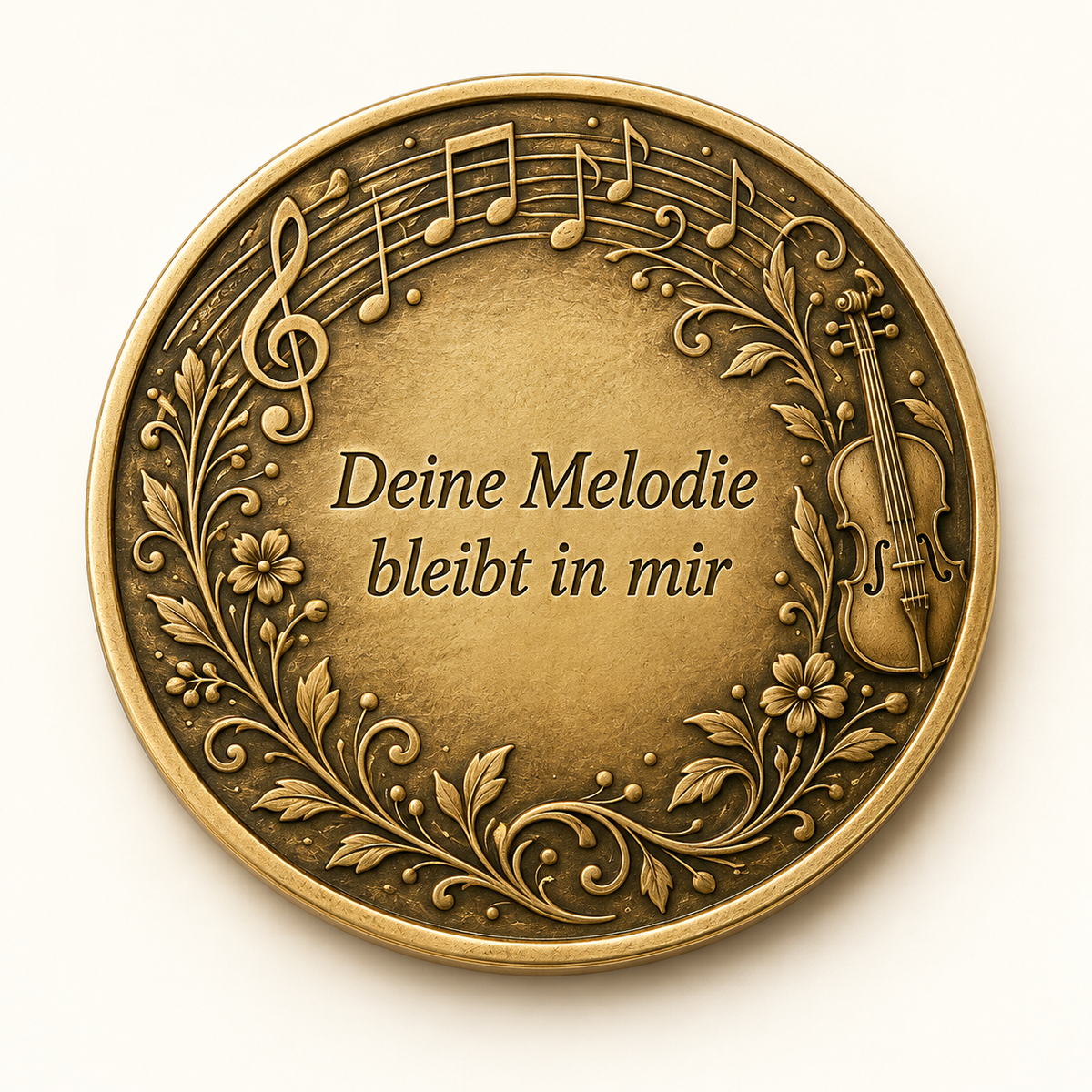 Melodie des Lebens – Erinnerungsmünze aus Messing