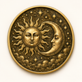 Harmonie – Erinnerungsmünze mit Sonne & Mond aus Messing