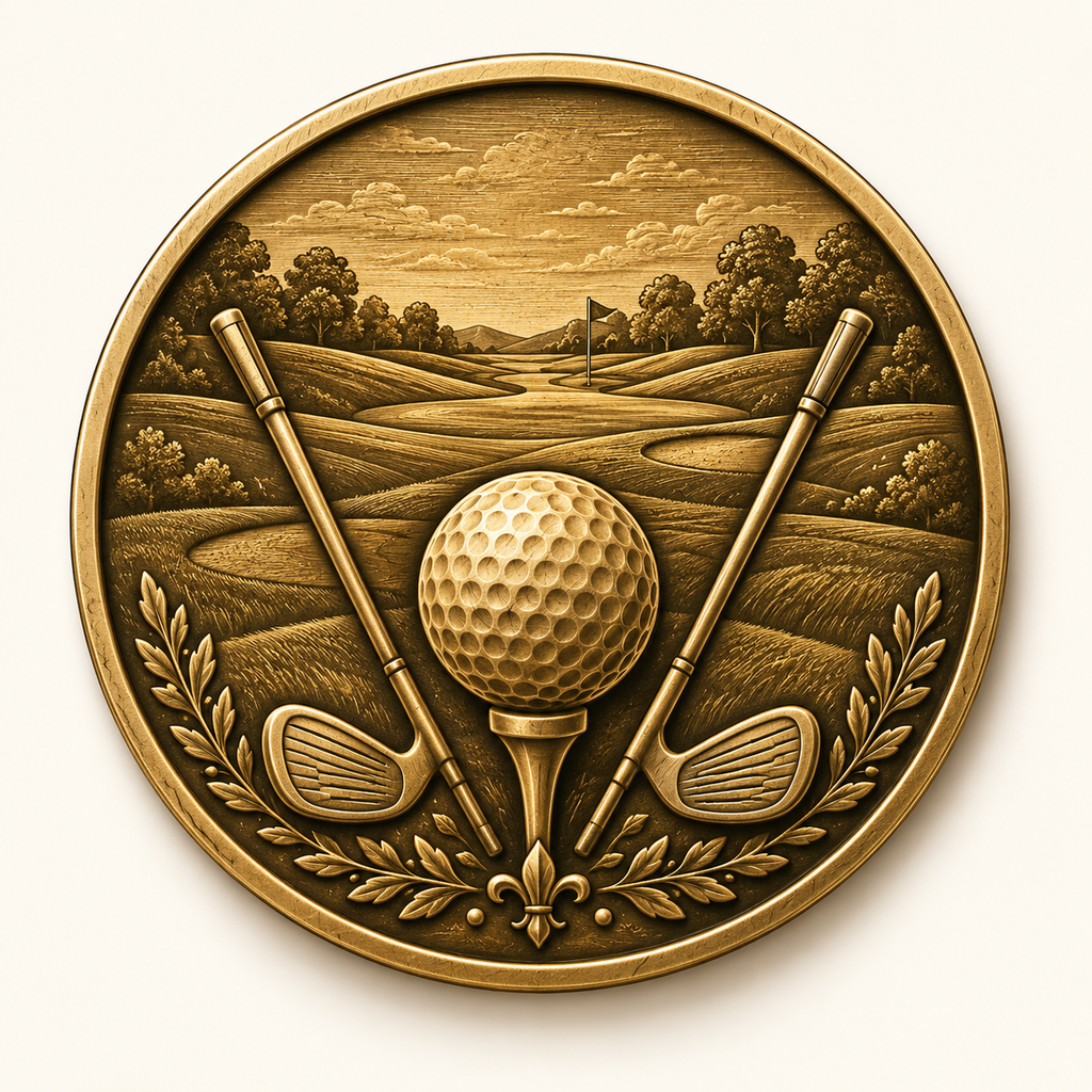 Golf – Erinnerungsmünze mit persönlicher Widmung