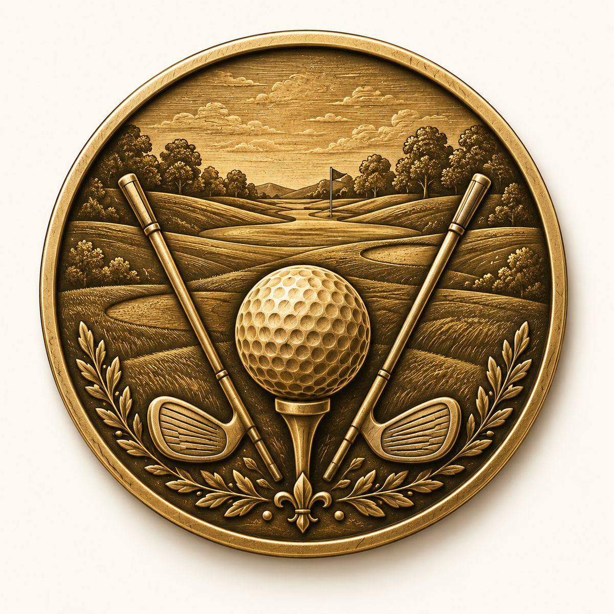 Golf – Erinnerungsmünze mit persönlicher Widmung