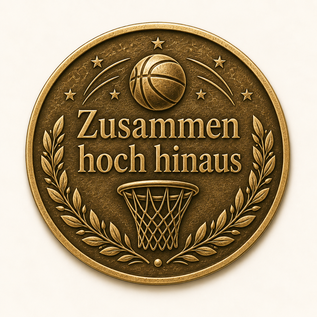 Basketball – Erinnerungsmünze mit persönlicher Widmung