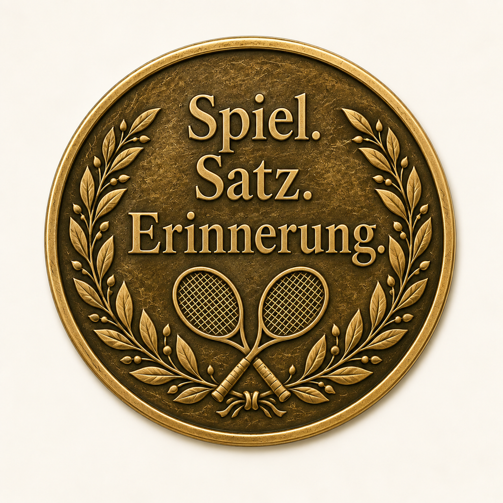 Tennis – Erinnerungsmünze mit persönlicher Widmung