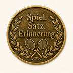 Tennis – Erinnerungsmünze mit persönlicher Widmung