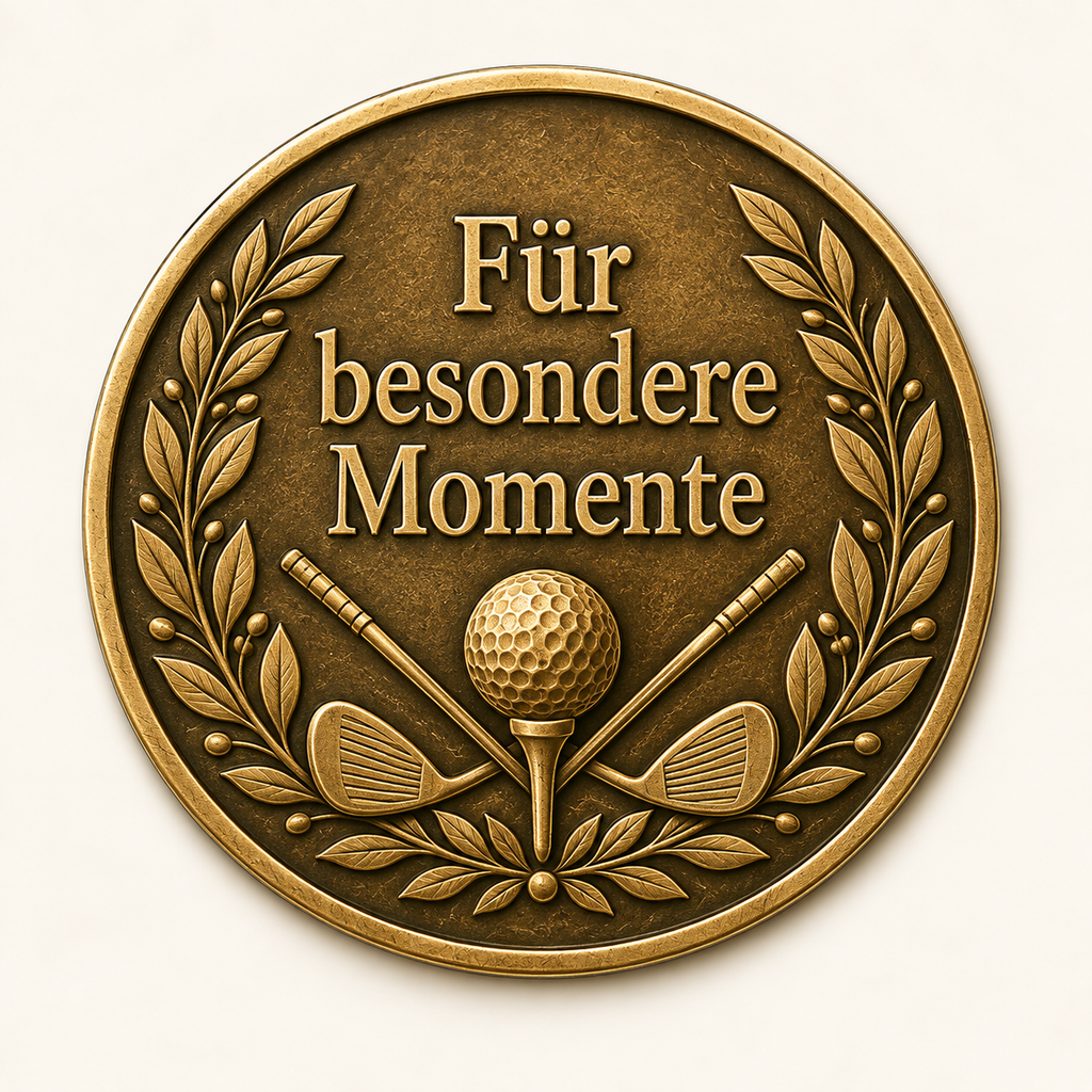 Golf – Erinnerungsmünze mit persönlicher Widmung