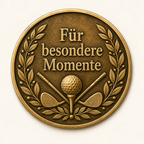 Golf – Erinnerungsmünze mit persönlicher Widmung