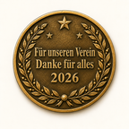 Vereins- & Ehrenmünze Unikat – eigenes Bild mit persönlicher Widmung