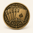 Royal Flush – personalisierte Pokermünze mit Widmung