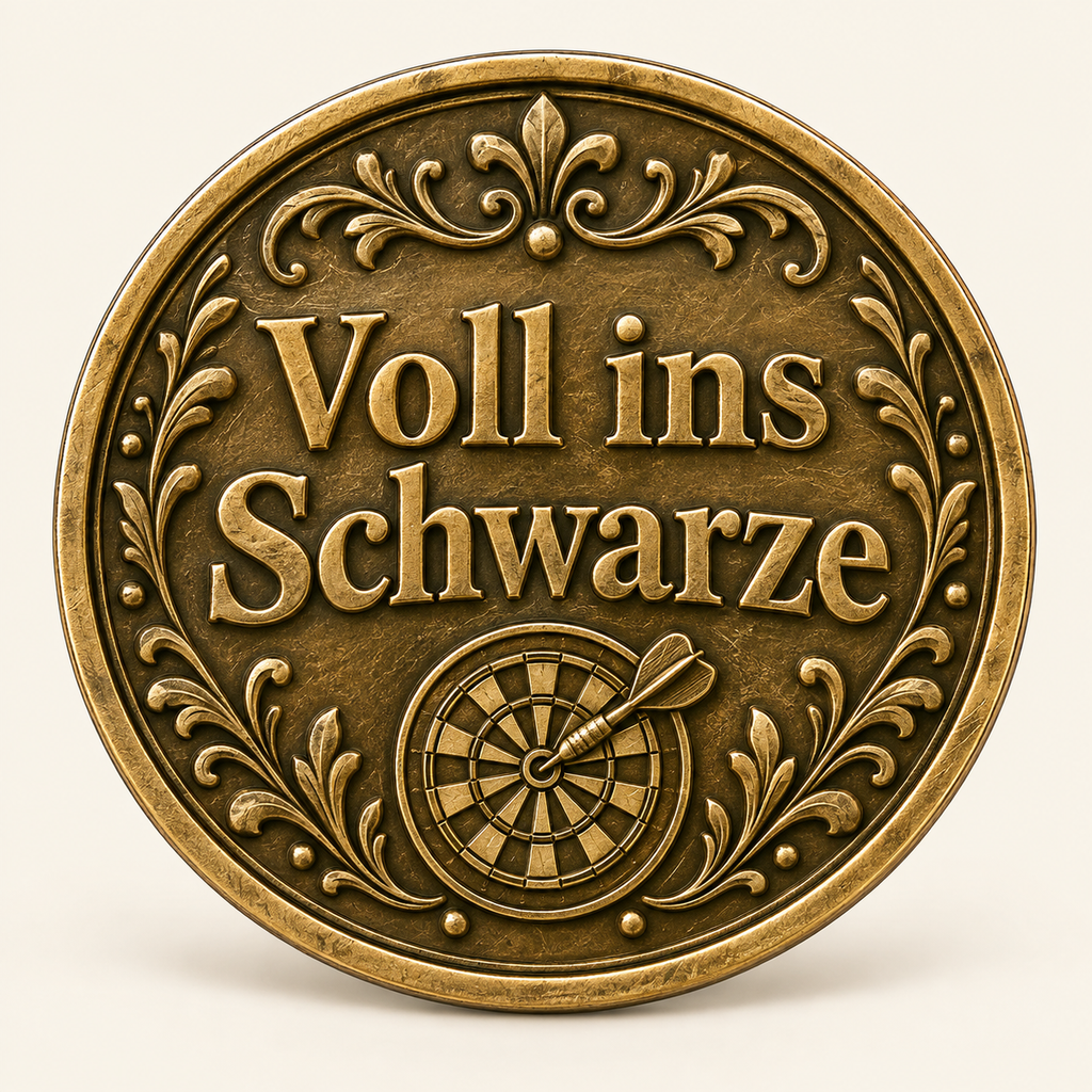 Darts – personalisierte Spielmünze mit Widmung