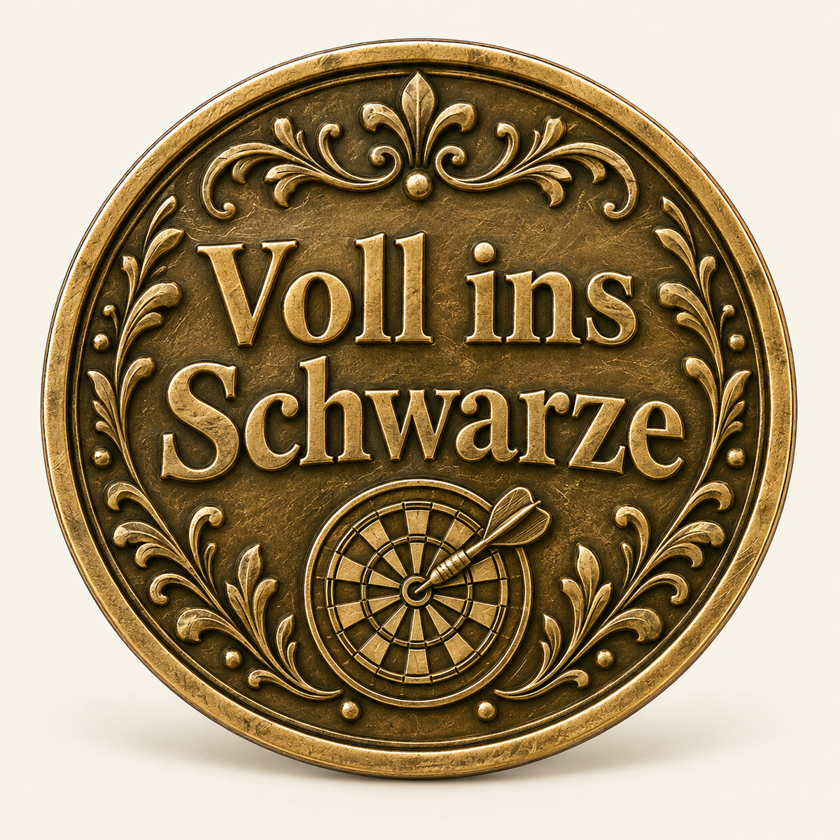 Darts – personalisierte Spielmünze mit Widmung