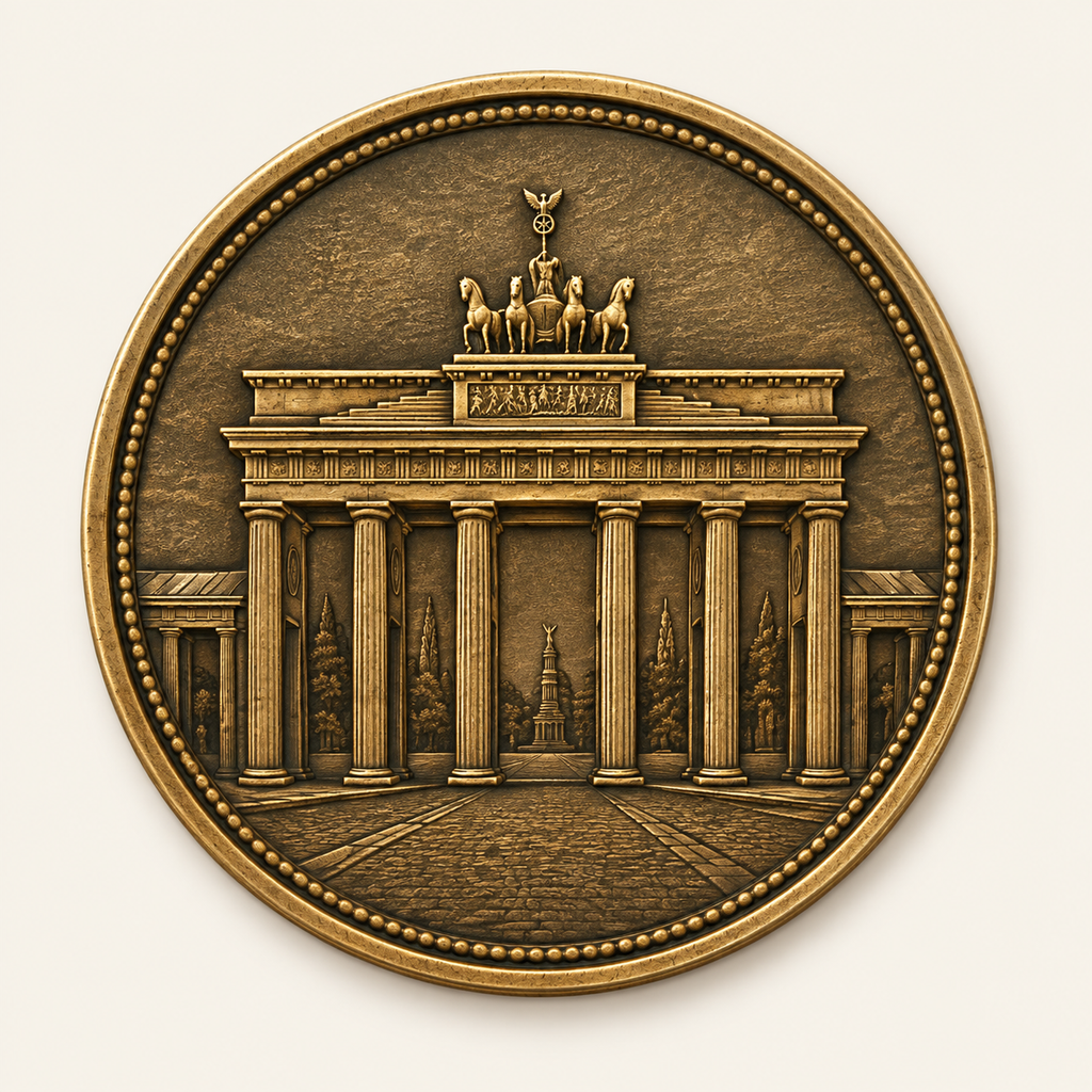 Brandenburger Tor – personalisierte Reise- & Naturmünze mit Widmung