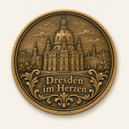 Dresdner Frauenkirche – personalisierte Reise- & Naturmünze mit Widmung