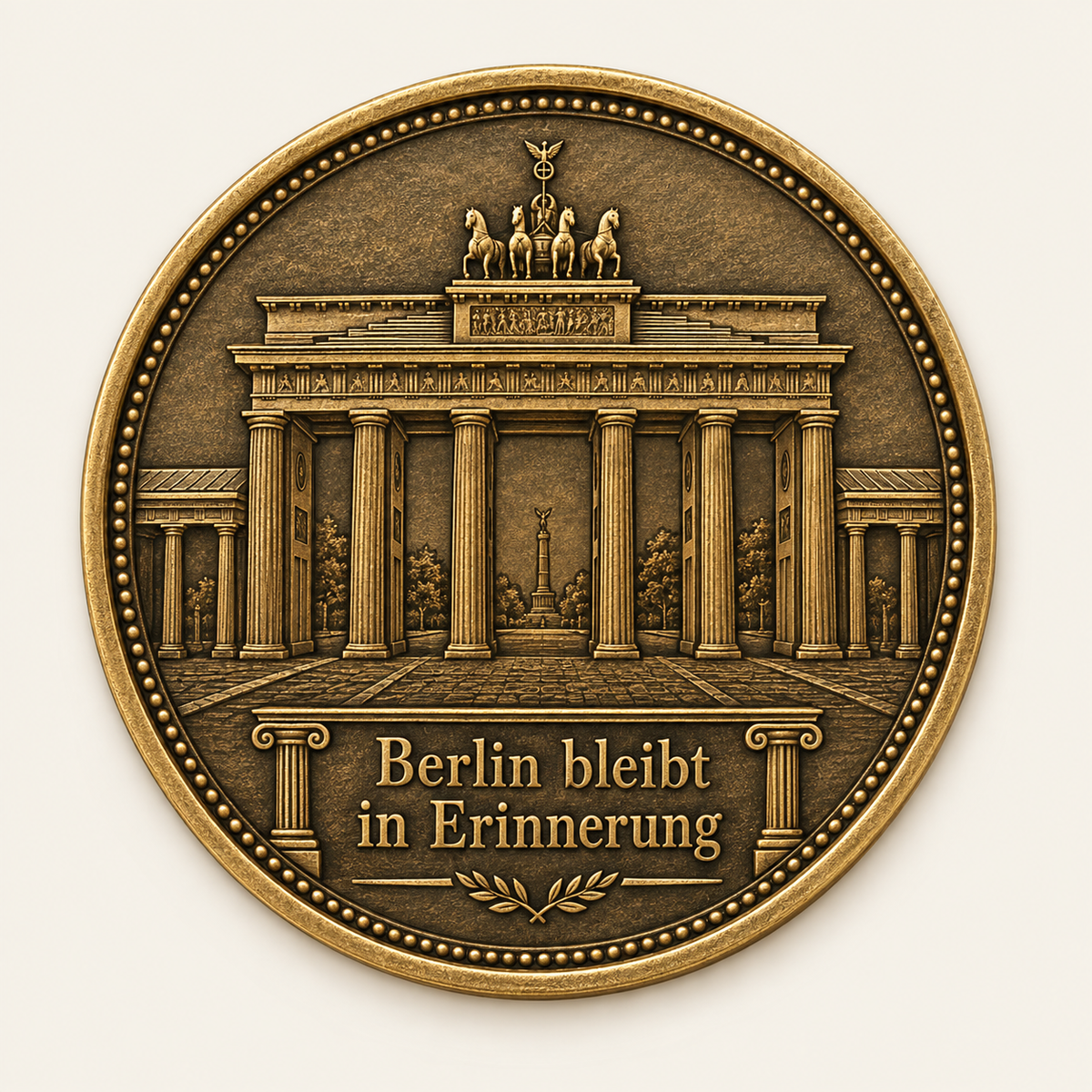 Brandenburger Tor – personalisierte Reise- & Naturmünze mit Widmung