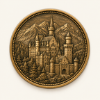 Schloss Neuschwanstein – personalisierte Reise- & Naturmünze mit Widmung