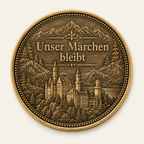 Schloss Neuschwanstein – personalisierte Reise- & Naturmünze mit Widmung