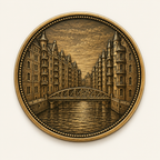 Hamburger Speicherstadt – personalisierte Münze mit Widmung