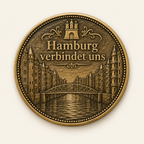Hamburger Speicherstadt – personalisierte Münze mit Widmung