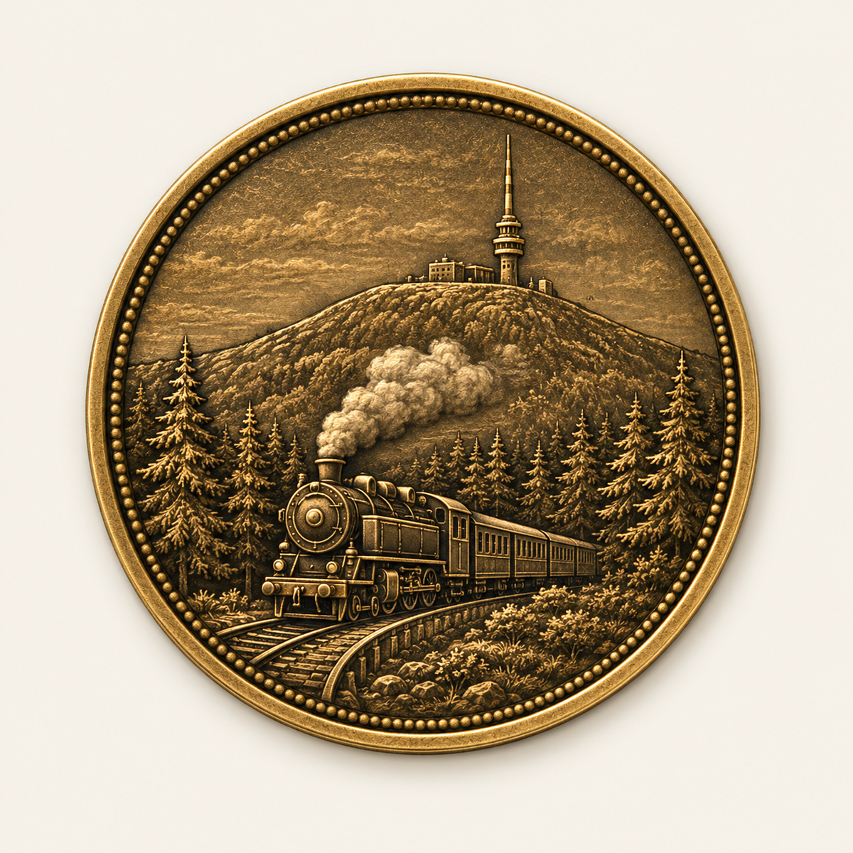 Brocken im Harz – personalisierte Reise- & Naturmünze mit Widmung