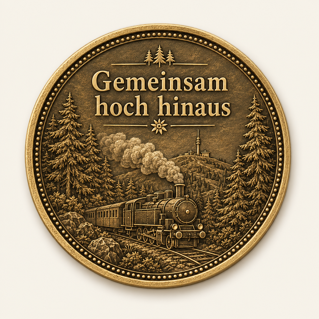 Brocken im Harz – personalisierte Reise- & Naturmünze mit Widmung