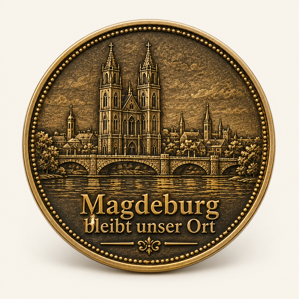 Magdeburger Dom – personalisierte Reise- & Naturmünze mit Widmung