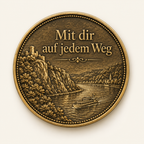 Loreley & Rhein – personalisierte Erinnerungsmünze mit Widmung