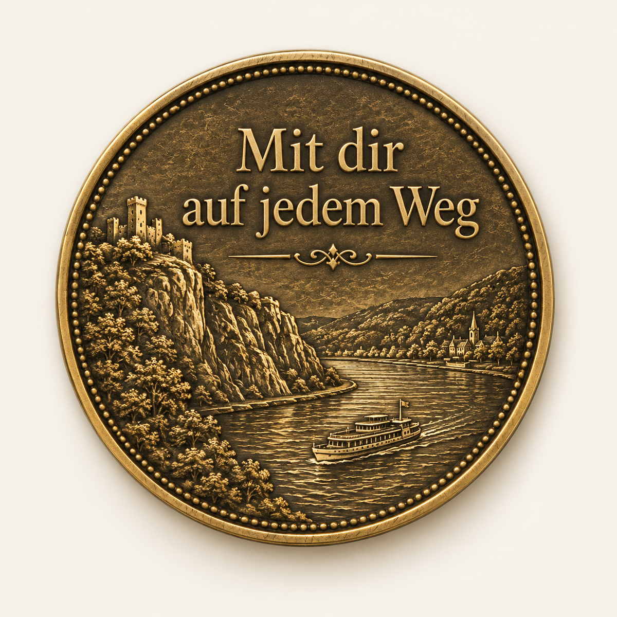 Loreley & Rhein – personalisierte Erinnerungsmünze mit Widmung