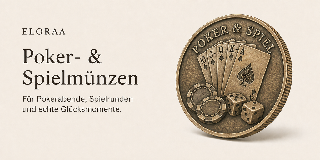 Personalisierte Poker- & Spielmünze aus Messing