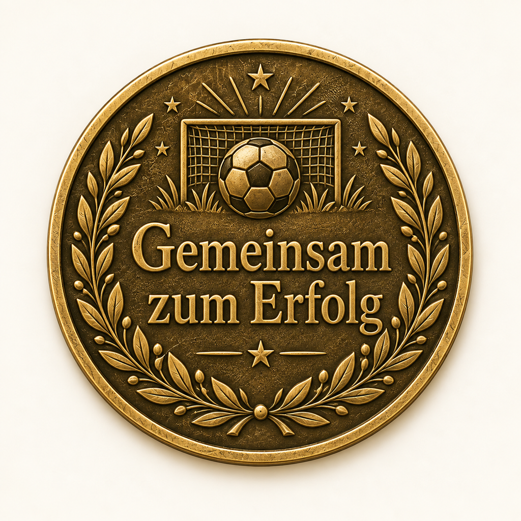 Fußball – Vereinsmünze mit persönlicher Widmung