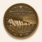 Kreidefelsen Rügen – personalisierte Reise- & Naturmünze mit Widmung