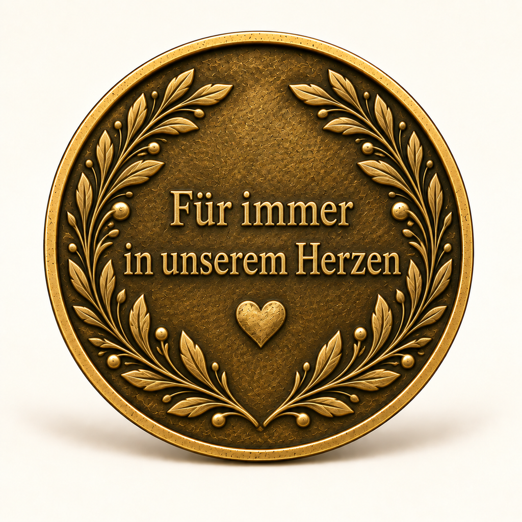 Unikat-Erinnerungsmünze mit eigenem Foto und persönlicher Widmung